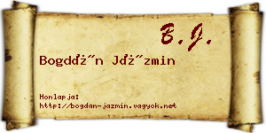 Bogdán Jázmin névjegykártya