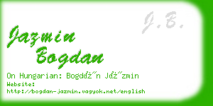 jazmin bogdan business card